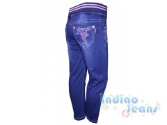 Яркие утепленные джинсы для девочек, арт. I30077.