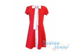 Коктейльное красное  платье с бантом, арт. 700661.