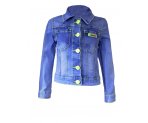 Голубая джинсовая куртка для девочек, арт. I33686-8.