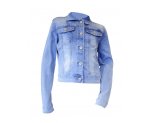 Облегченная джинсовая куртка для девочек, арт. I33734-8.