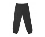 Утепленные черные брюки-джоггеры для мальчиков, арт. М14135.