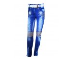 Ультрамодные рваные джинсы с рисунком из металлических клепок, арт. I32179.