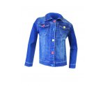 Джинсовая куртка с яркими пуговицами, для девочек, арт. I33745-8.