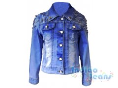 Стильная джинсовая куртка для девочек, арт. I33053-8.