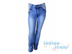 Стильные джинсы  модной варки, для девочек, арт. I33027.