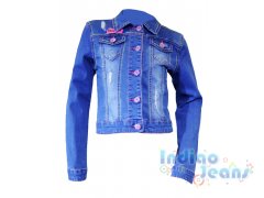 Облегченная джинсовая куртка для девочек, арт. I33736-8.