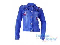 Стильная джинсовая куртка для девочек, арт. I33746-8.