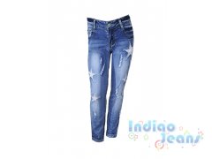 Стильные рваные джинсы для девочек, арт. I33561.
