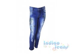 Стильные рваные джинсы для девочек, арт. I32178.