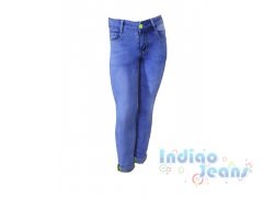 Светлые облегченные джинсы для девочек, арт. I33688.
