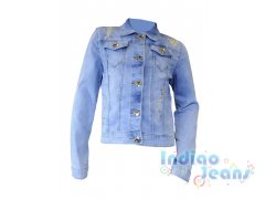 Облегченная джинсовая куртка для девочек, арт. I33094-8.