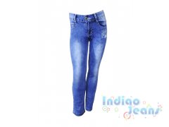 Стильные джинсы модной варки, для девочек, арт. I31522.