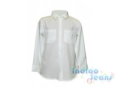 Шифоновая молочная блузка для школы, арт. S459.