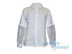 Белая блузка с кружевной отделкой, арт. 2149.