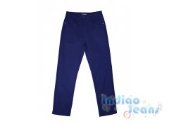 Синие немнущиеся школьные брюки для мальчиков, арт. М13974.