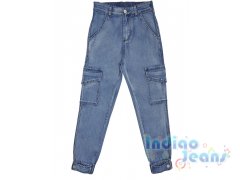 Стильные джинсы-джоггеры для девочек, арт. I34675.