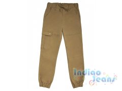Стильные брюки - джоггеры песочного цвета для мальчиков, арт. М14722.