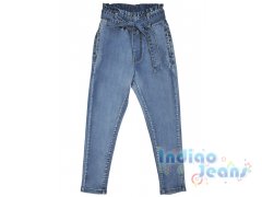 Стильные джинсы на резинке для девочек, арт. I34698.