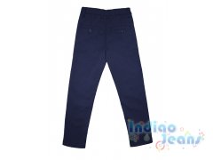 Синие школльные брюки из немнущейся ткани, для мальчиков,арт. 216002.