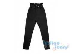Черные джинсы МОМ, для девочек, арт. I34676.