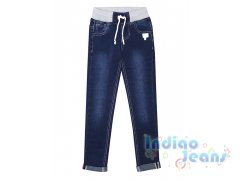 Стильные джинсы на мягкой резинке,  для девочек, арт. i34801.