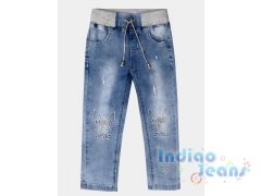 Стильные голубые джинсы для девочек, арт. I34250.