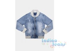 Стильная голубая джинсовая куртка для девочек, арт. I34250-8.