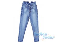 Стильные джинсы на пуговках, для девочек, арт. I34671.