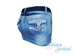 Обтягивающая джинсовая юбка, ремень в комплекте, арт. I6269.