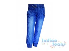 Стильные джинсы для девочек, подклад - хлопок, арт. 63317А.