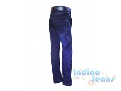 Темно-синие джинсы - стрейч для мальчиков, ремень в комплекте, арт. UK8274.
