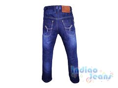 Классические утепленные джинсы для мальчиков, ремень в комплекте, арт. М7296.