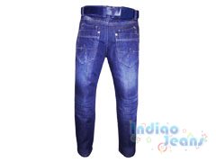 Утепленные джинсы для мальчиков, ремень в комплекте, арт. М7280.