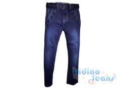 Стрейчевые джинсы с пуговицами для мальчиков, арт. UK8275.