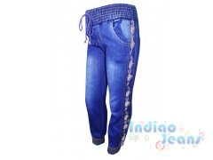 Модные джинсы-стрейч для девочек, арт. I8351.