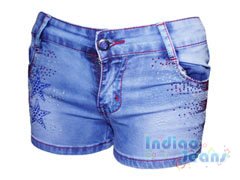 Стильные джинсовые шорты для девочек, арт. I9563.