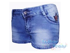 Стильные джинсовые шорты для девочек, арт. I9565.