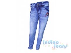 Облегченные зауженные джинсы для девочек, арт. TK145.