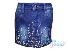 Нежная джинсовая юбка для девочек,арт. I30012.