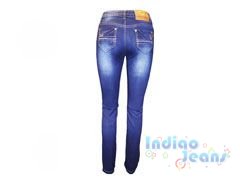 Модные зауженные джинсы-стрейч для девочек, арт. I30051.