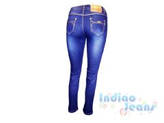 Зауженные утепленные джинсы для девочек, арт. I30150.