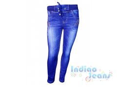 Ультрамодные джинсы на резинке для девочек, арт. I30034.