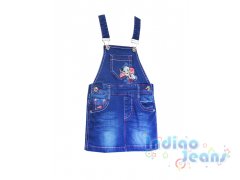 Ультрамодный джинсовый сарафан для девочек, арт. I30017.