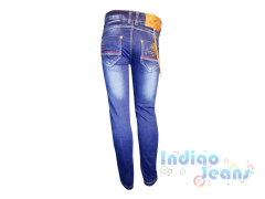 Стильные джинсы с цепочкой, для девочек, арт. I30167.