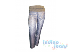 Утепленные комбинированные брюки для девочек, арт. 200096.
