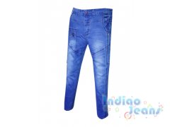 Ультрамодные зауженные джинсы-стрейч для мальчиков, арт. М11395.