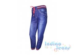 Ультрамодные джинсы для маленьких мальчиков, снизу резинки, арт. М11387.
