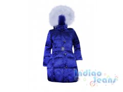 Модное зимнее пальто для девочек Top Klaer с натуральной меховой опушкой, арт. К0213-10.