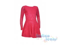 Коралловое кружевное платье с атласным подкладом, арт. 599120. Коралловое кружевное платье с атласным подкладом, арт. 599120.