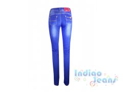 Плотнооблегающие джинсы-стрейч для девочек, арт. I32171.